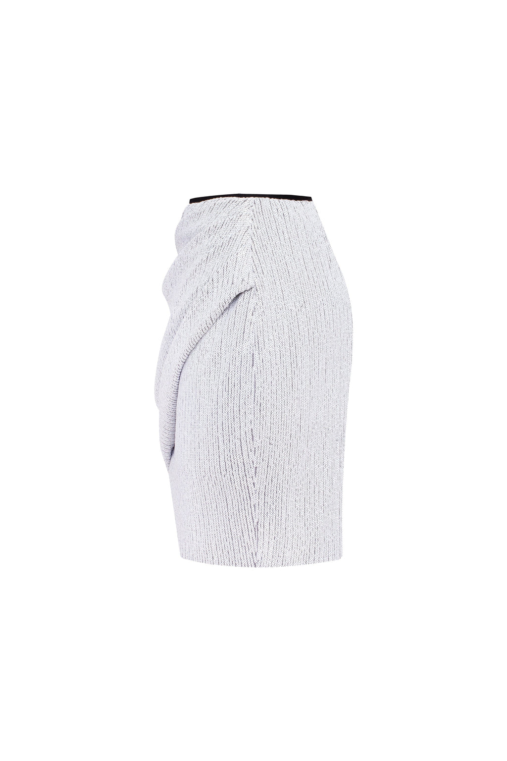 White sequined wrapped mini skirt Midnight Walk