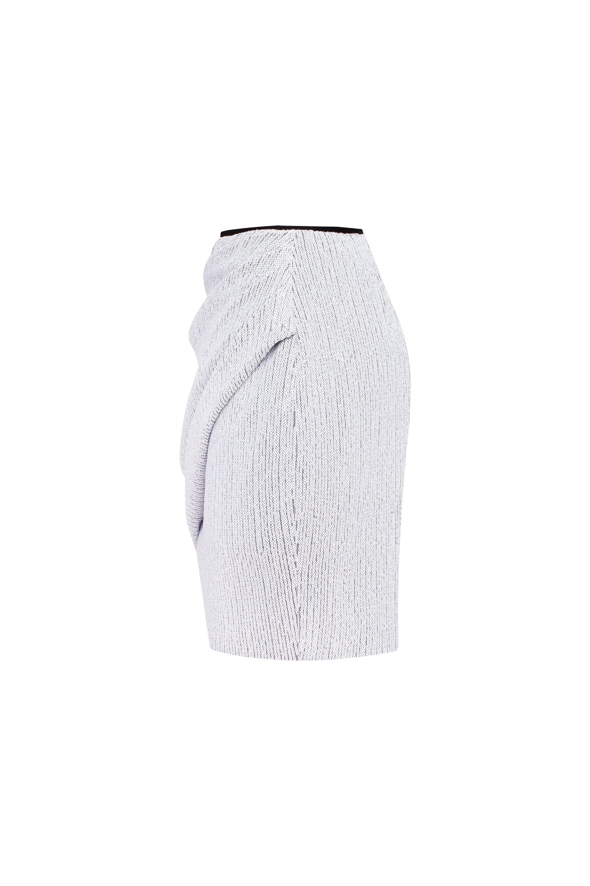 White sequined wrapped mini skirt Midnight Walk