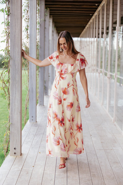 Kamie Maxi Dress Pink Floral