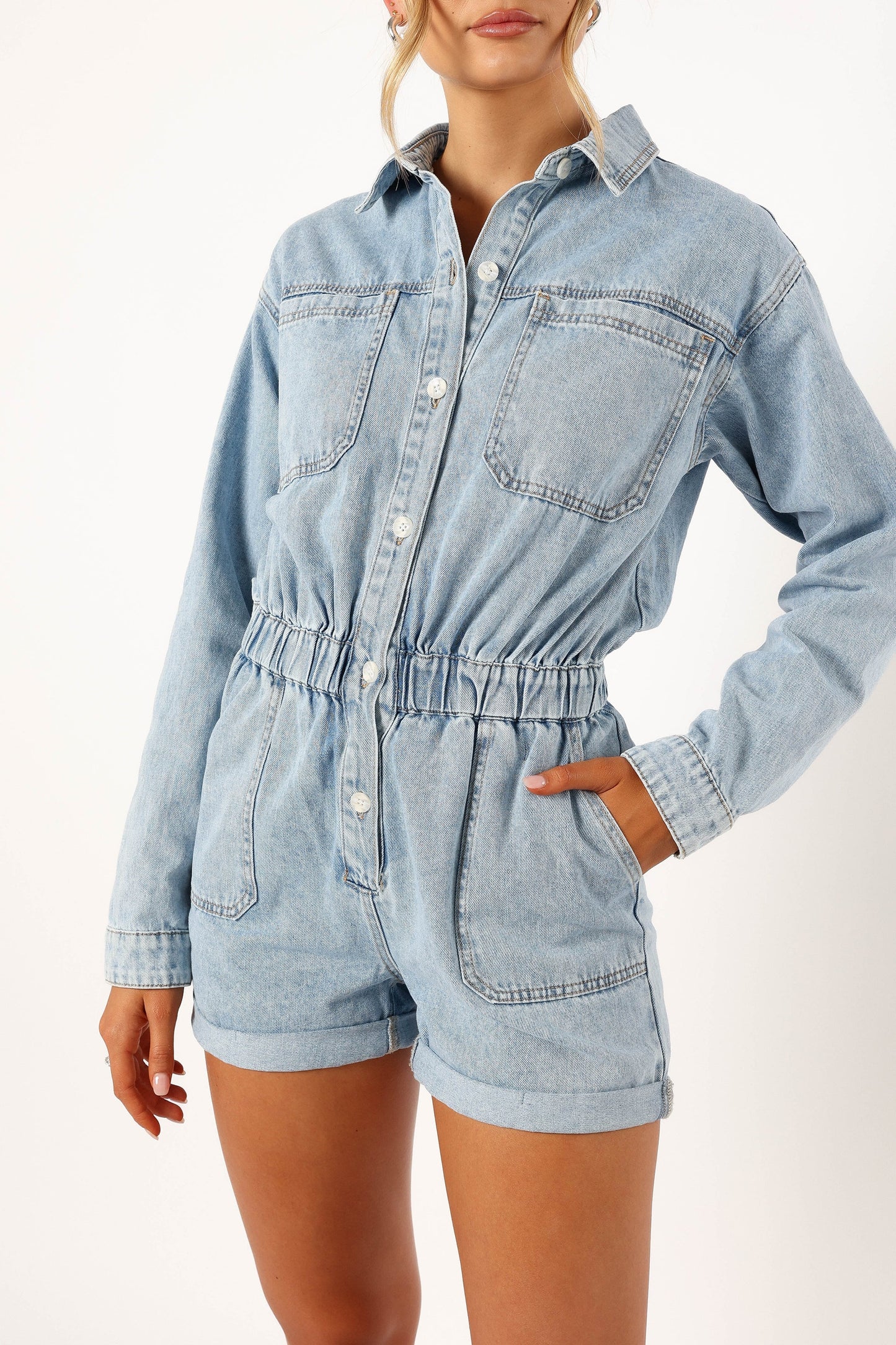 Danielle Romper Medium Denim