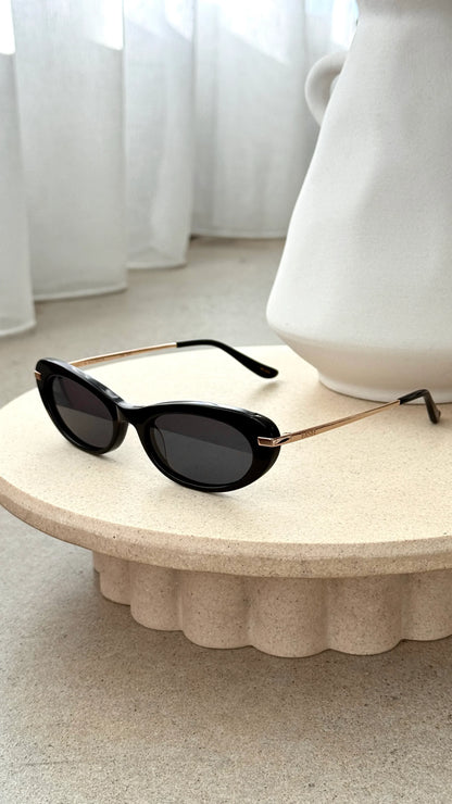 The Rae Sunglasses Black Black