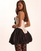 Sleeveless white corset with detachable bow Parisienne