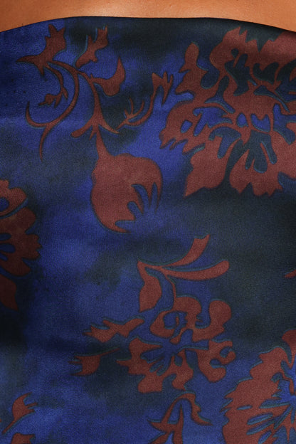 Rockwell Mini Dress Blue Brown Floral