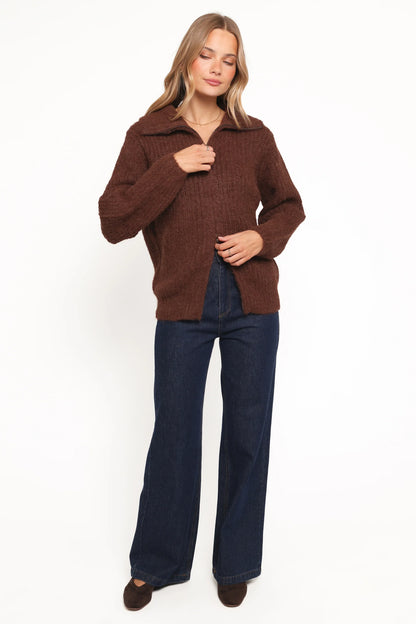 Miffy Zip Through Cardigan Chocolate