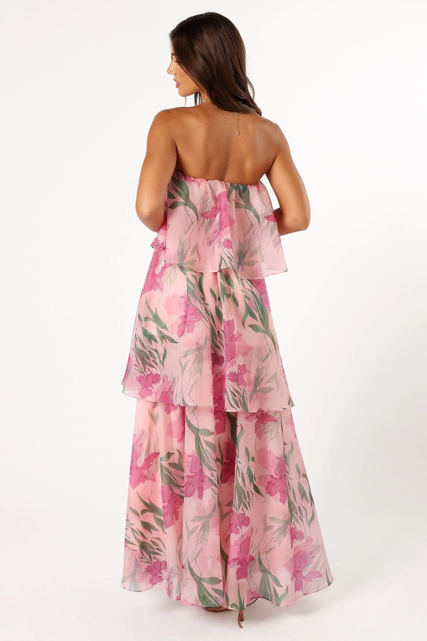 Bloom Strapless Maxi Dress Pink Floral