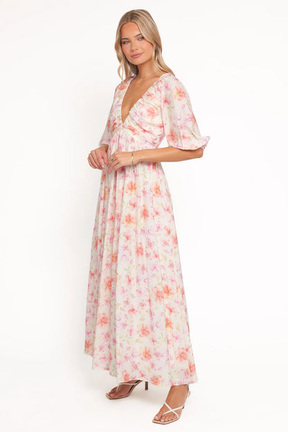 Andara Maxi Dress White Floral