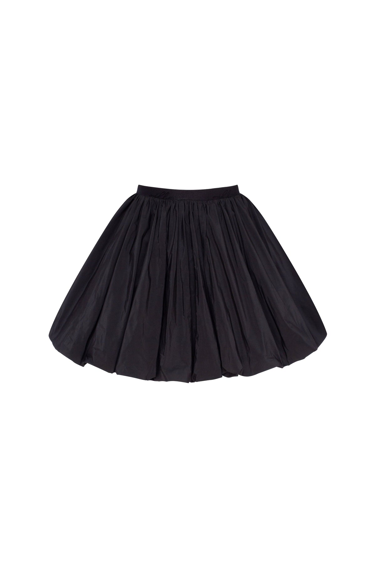 Balloon taffeta black mini skirt Parisienne