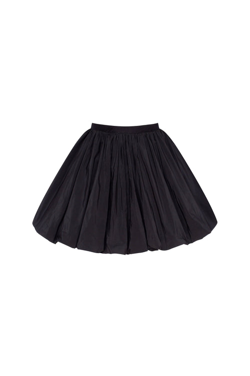 Balloon taffeta black mini skirt Parisienne