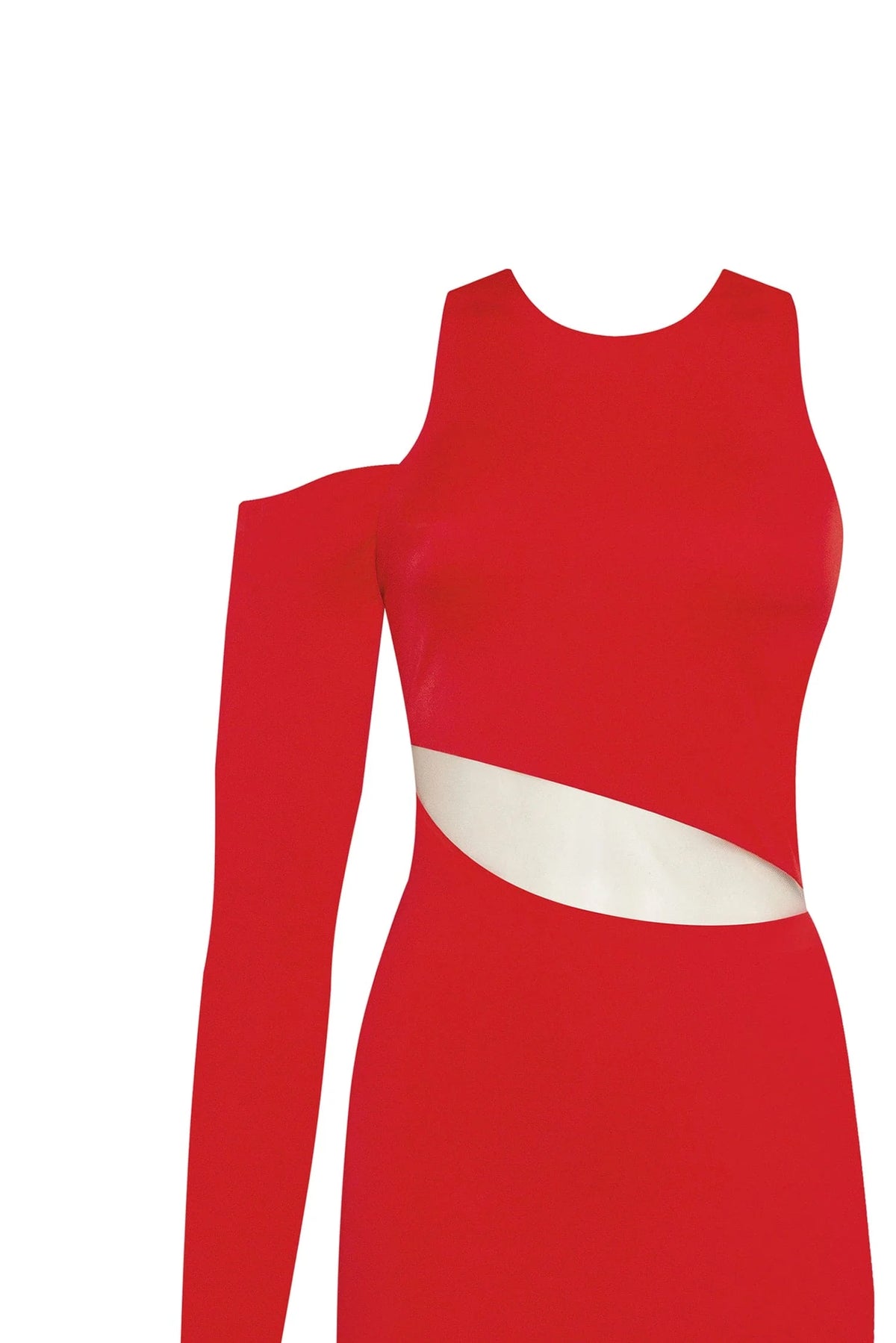 Jaw dropping asymmetric red midi dress Xo Xo