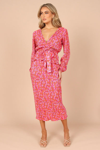 Minelli Pleat Top Hot Pink