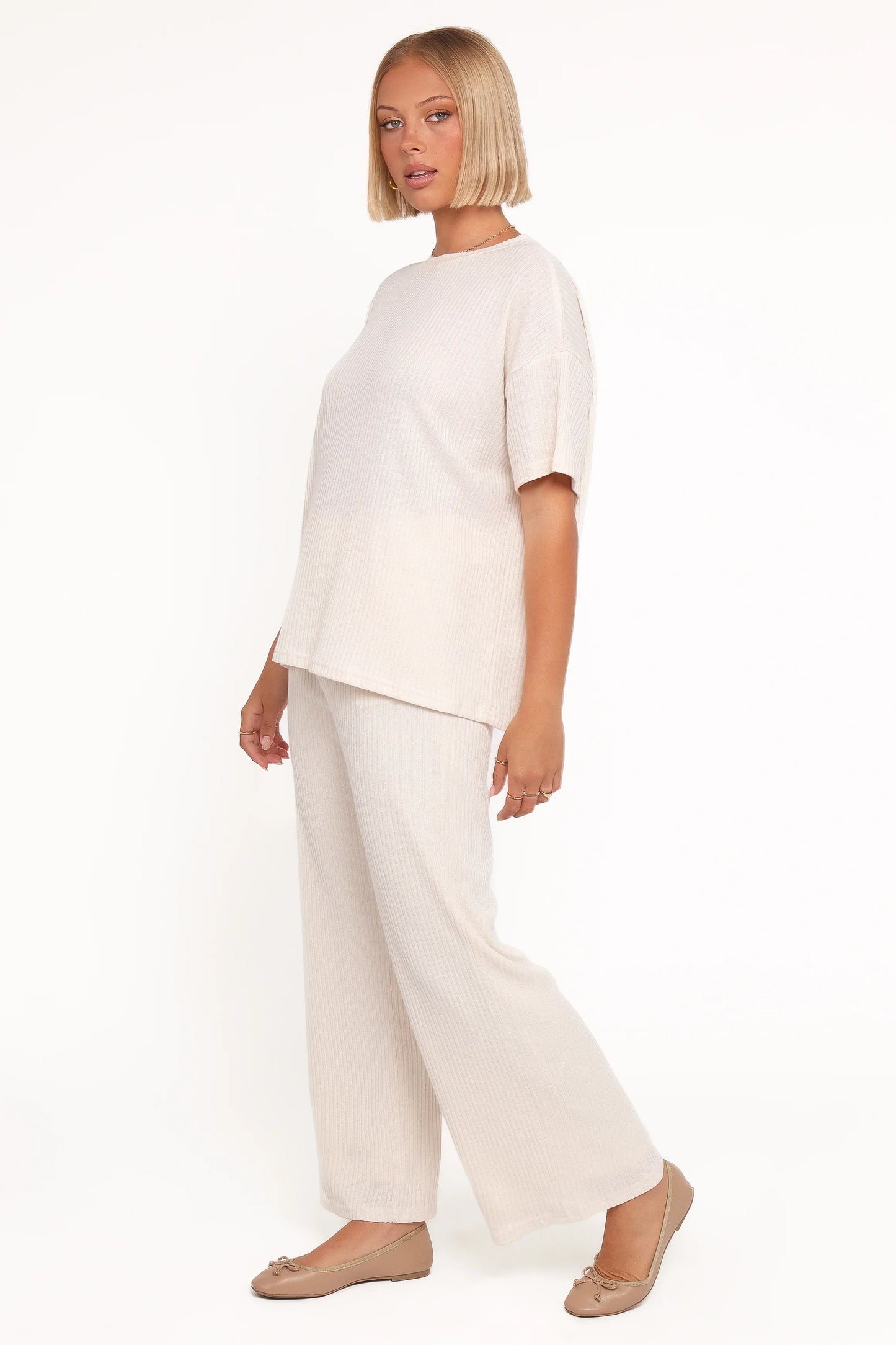 Granger Knit Pant Set Cream