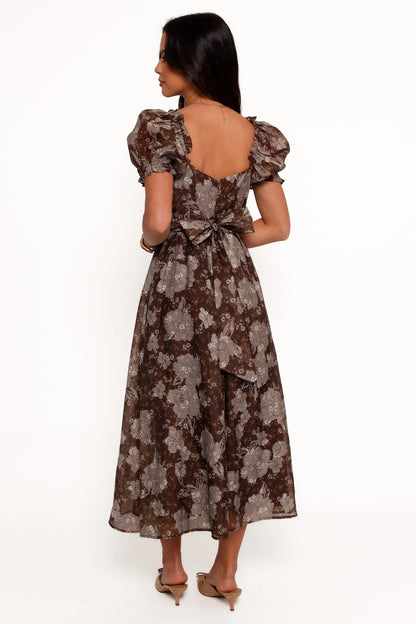 Farryn Maxi Dress Brown Grey
