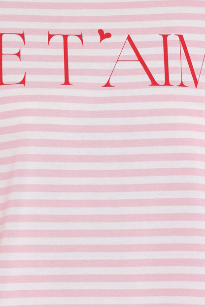Marly Je TAime Tee Pink Stripe