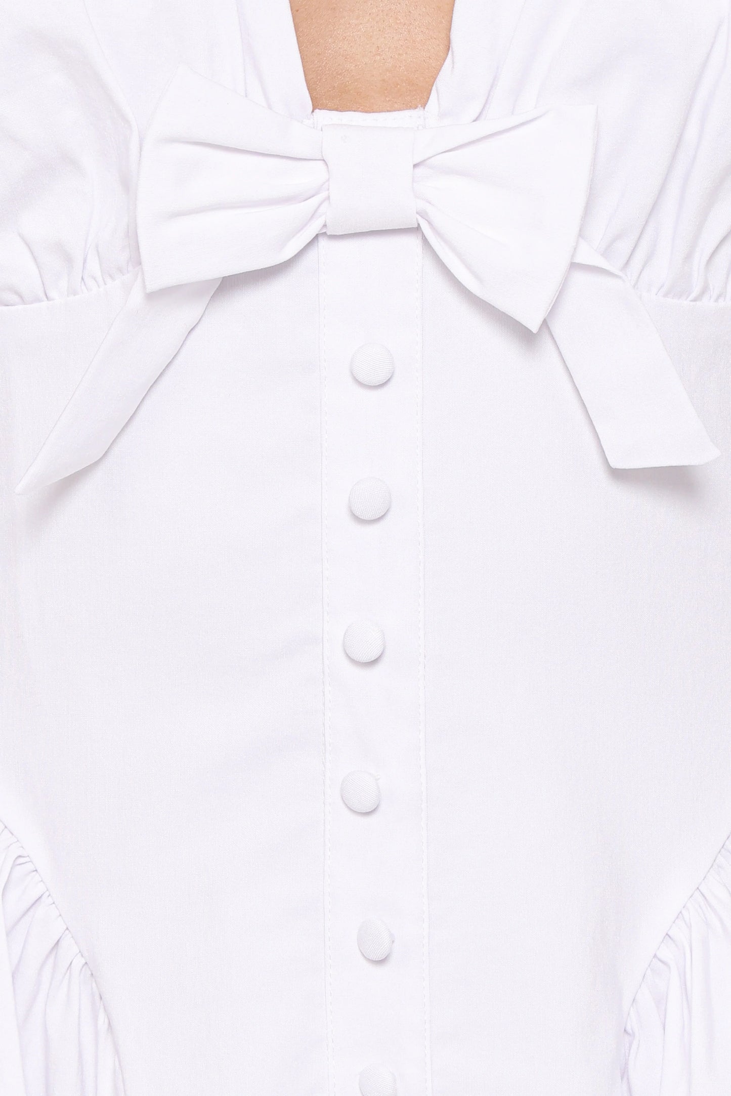 Lyssa Bow Front Mini Dress White