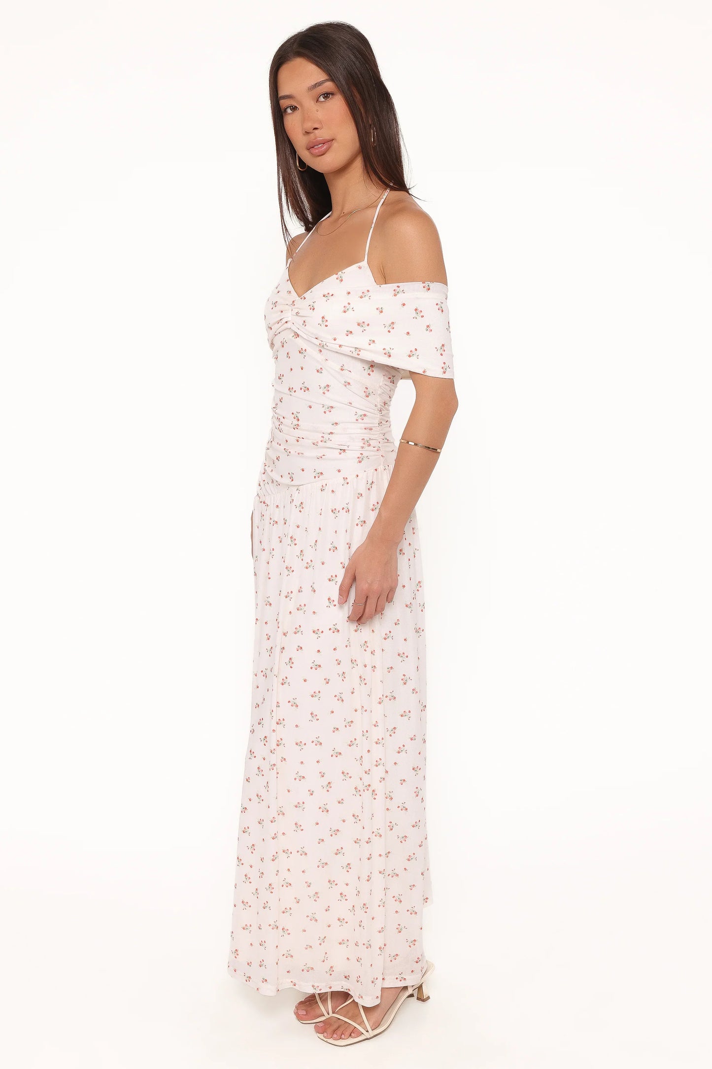 Mayven Maxi Dress White Ditsy