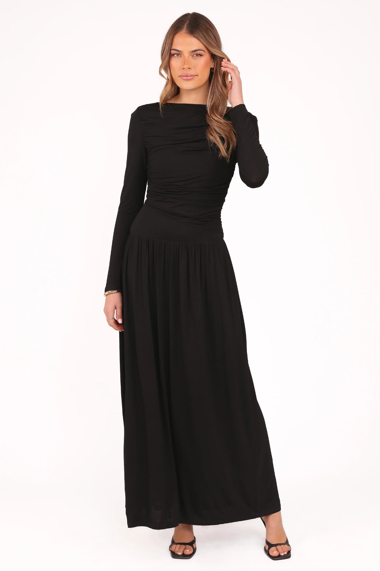 Shirley Long Sleeve Maxi Dress Black