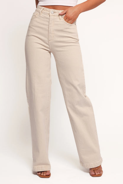 Abrand 94 High Wide Jeans Bone