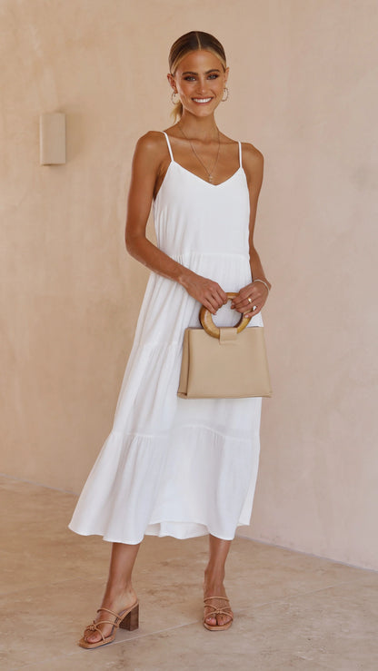 Zoey Midi Dress White