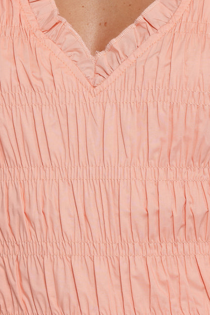 Xenia Smocked Top Peach