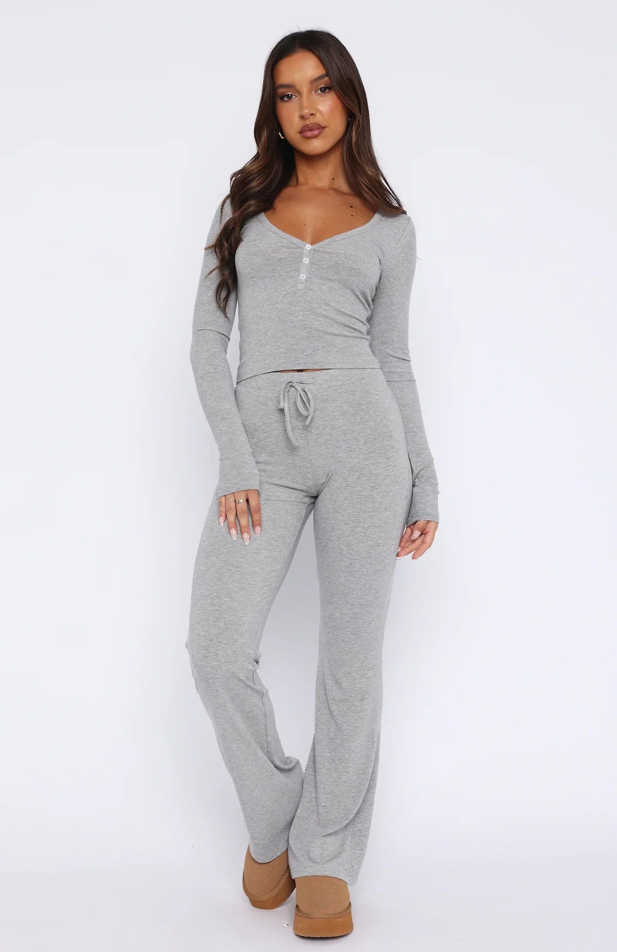 Dont Wake Me Up Pyjama Set Grey Marle