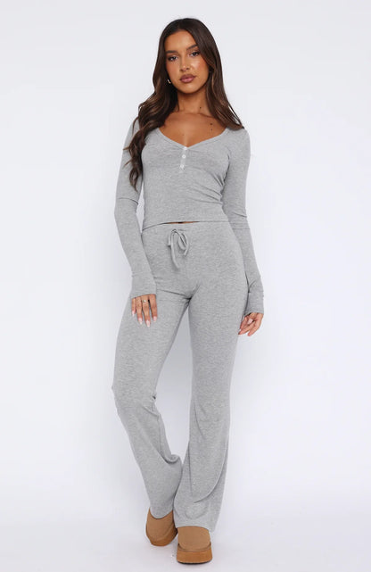 Dont Wake Me Up Pyjama Set Grey Marle