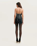 Striking halterneck crystal embellished mini dress Xo Xo