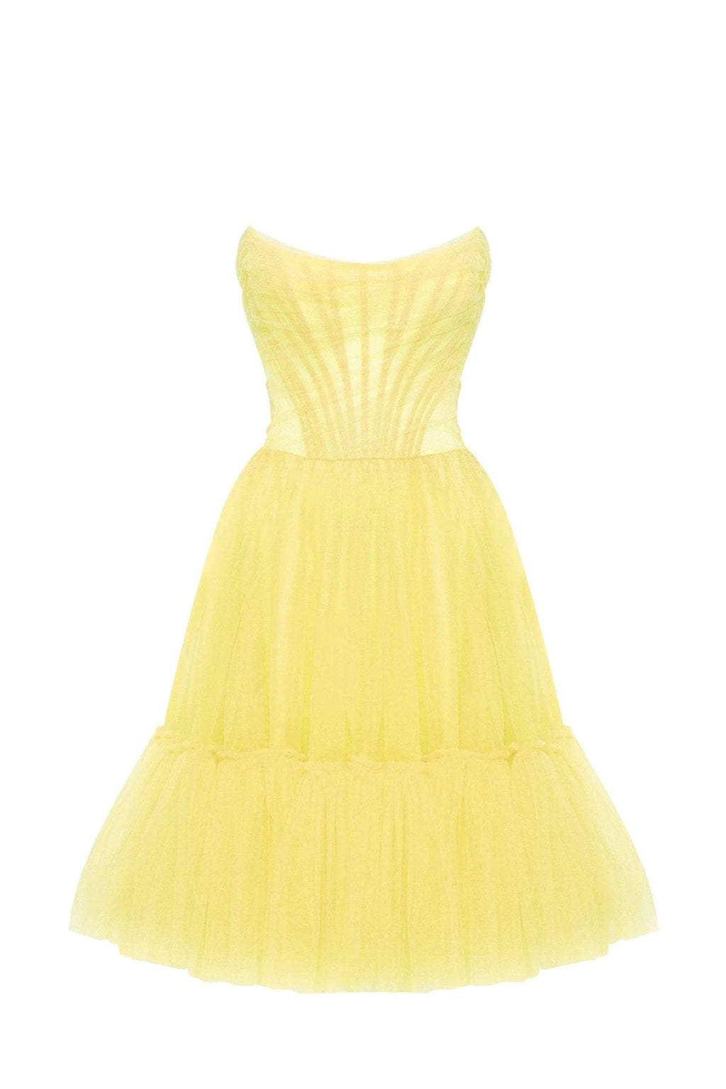 Bright Yellow tulle dress