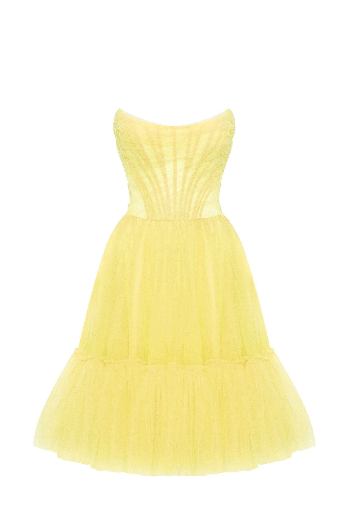 Bright Yellow tulle dress