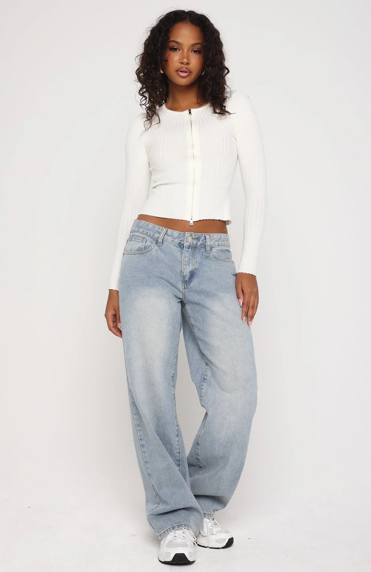 Fine Wine Long Sleeve Knit Top Off White