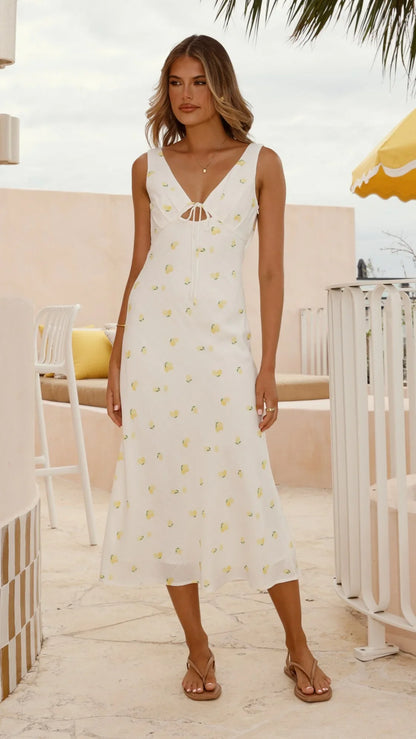 Lola Midi Dress Limone
