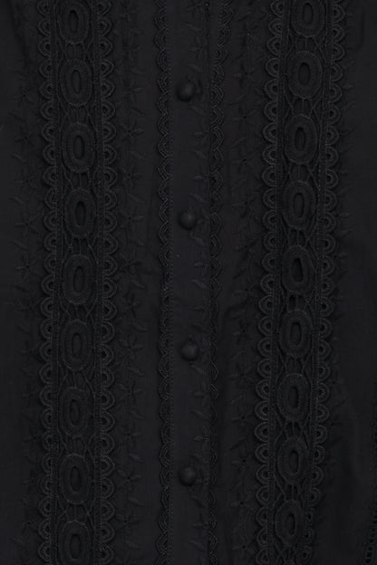 Catania Lace Inset Top Black