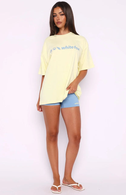 Tropic Rush Oversized Tee Lemon