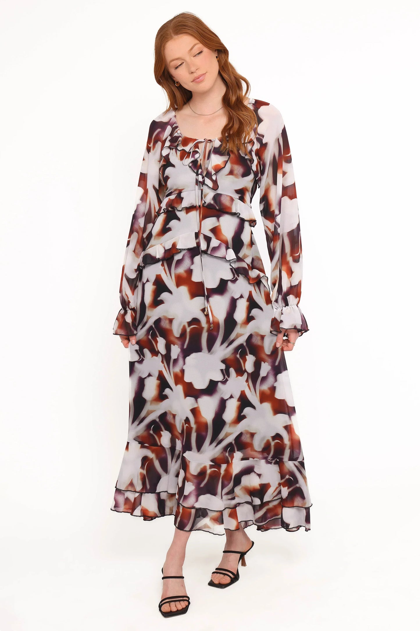 Kasey Maxi Dress Blurred Floral