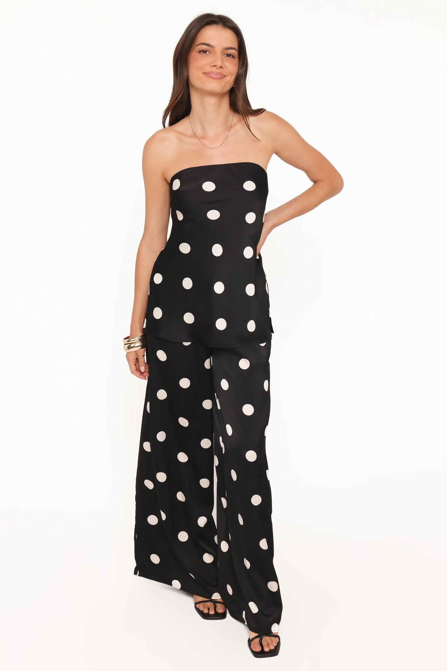 Belinda Strapless Top Black Cream