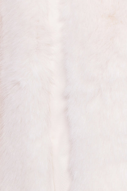 Velma Channel Faux Fur Jacket Cream
