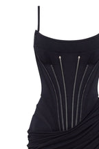 Chic fitted corset mini dress Parisienne