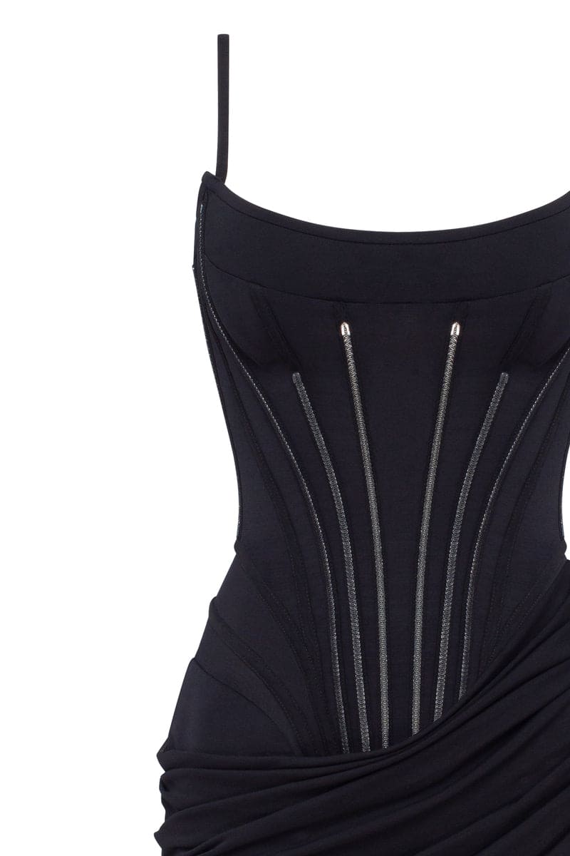 Chic fitted corset mini dress Parisienne
