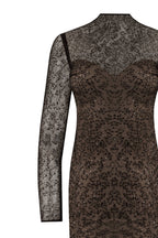 Crystal embellished striking maxi dress