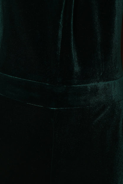Liberty Velvet Jumpsuit Hunter Green
