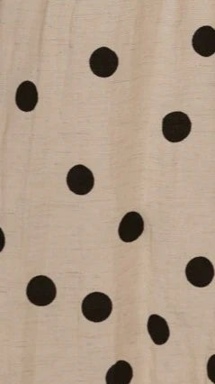 Wyomie Mini Dress Natural Black Polka