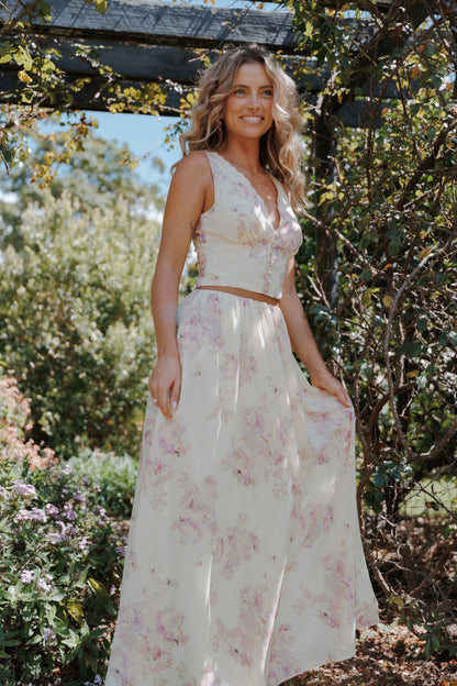 Tinsley Maxi Skirt Lavender Floral