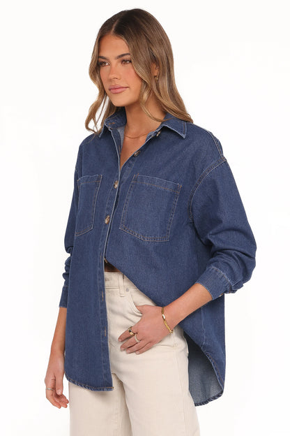 Anicia Denim Shirt Dark