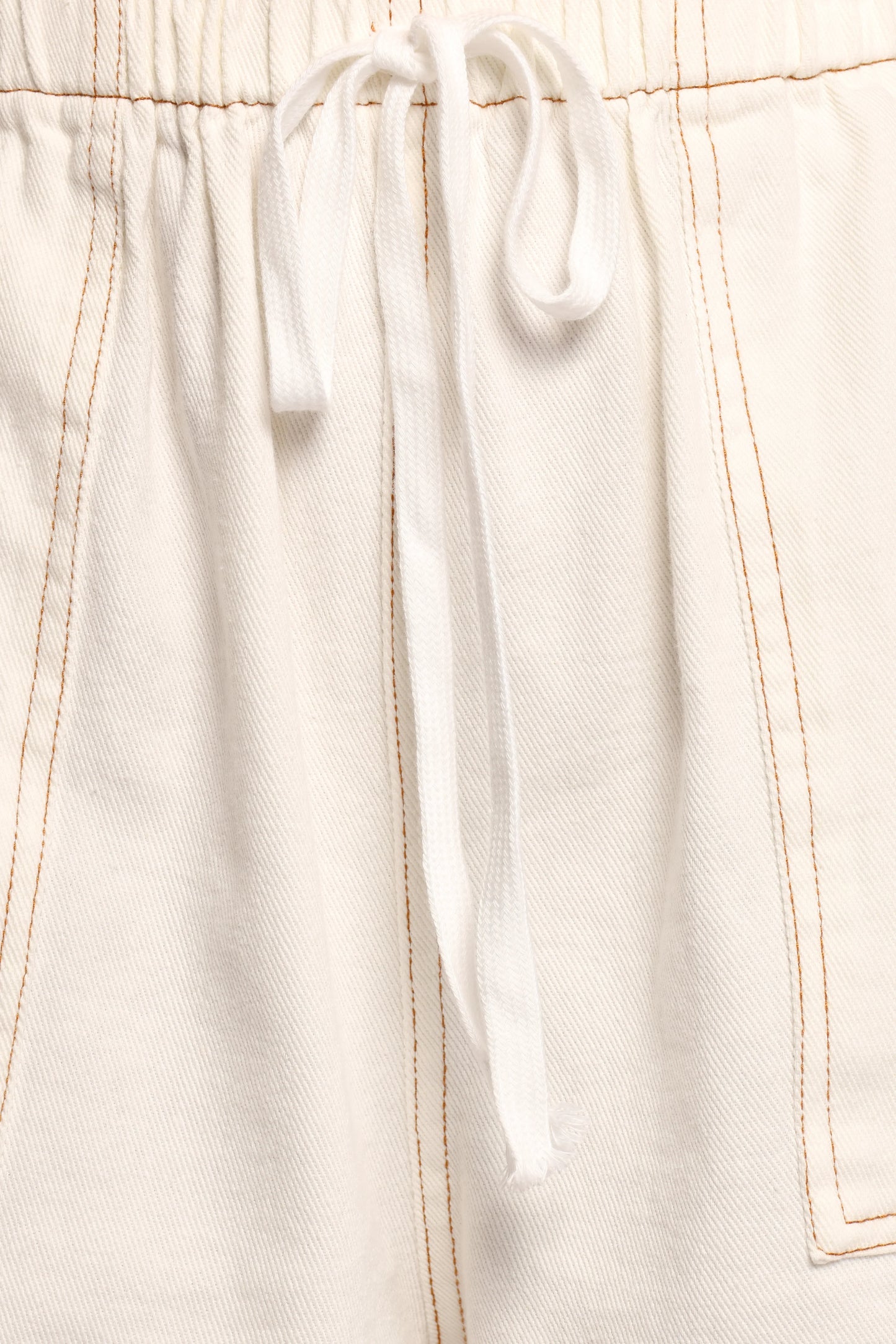 Noor Denim Short Set White