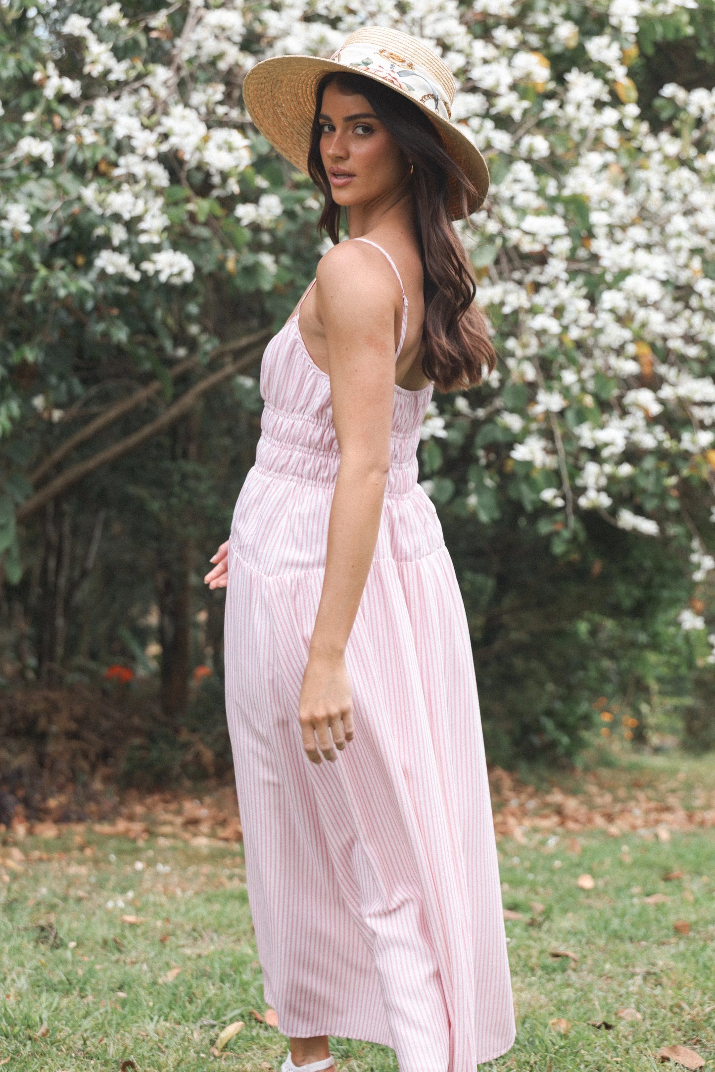 Brittany Maxi Dress Pink Stripe