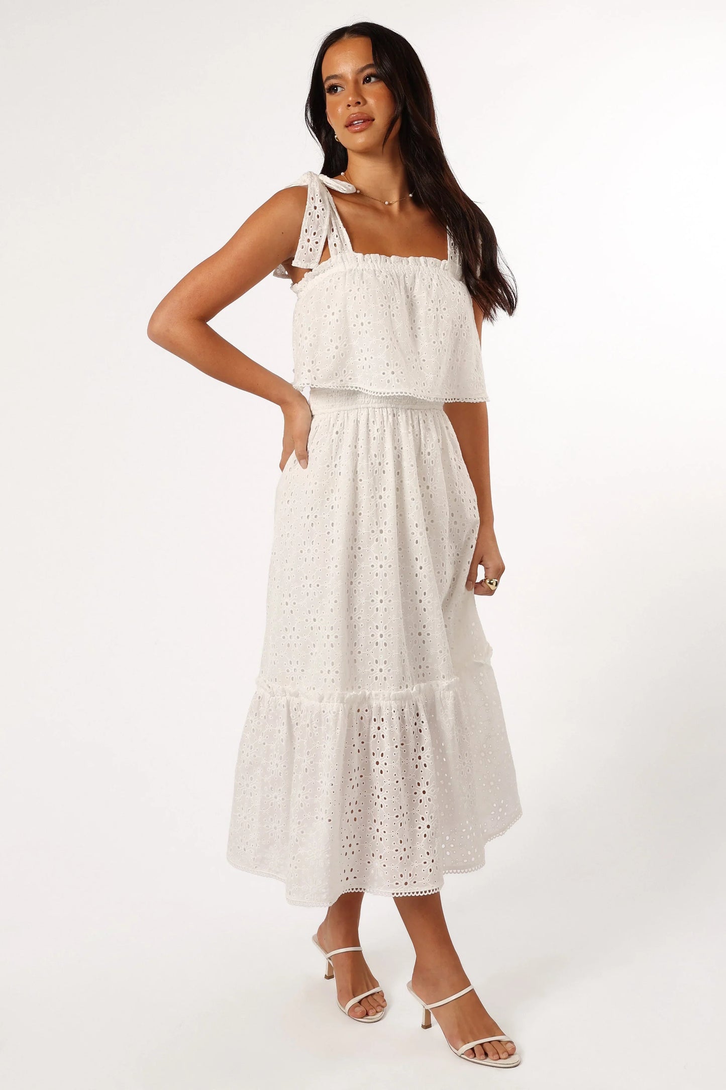 Esther Midi Dress White