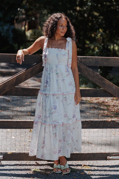Aurelia Maxi Dress Purple Floral