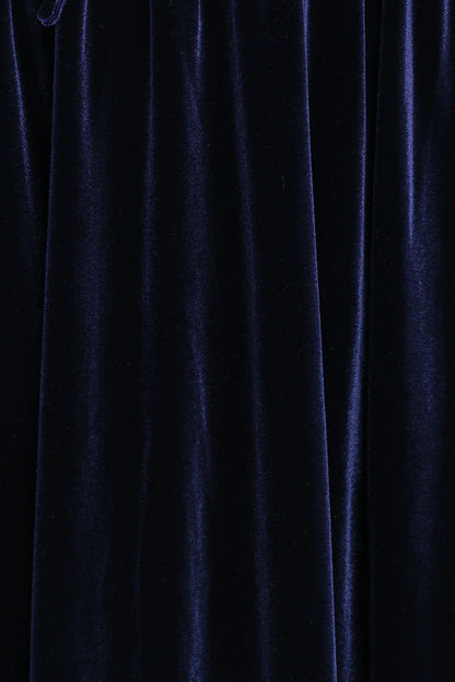 Cece Velvet Long Sleeve Maxi Dress Midnight Blue