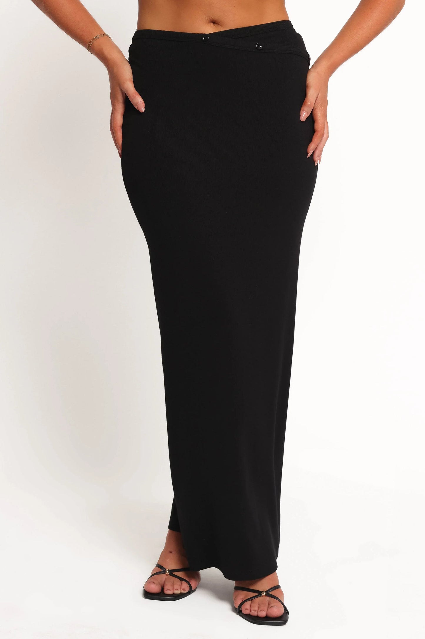 Adeline Long Sleeve Skirt Set Black