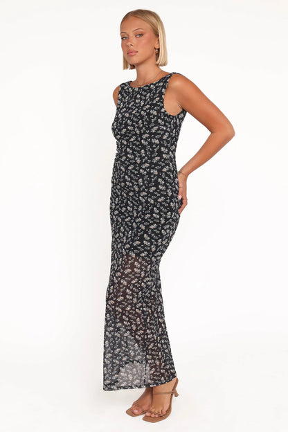 Brissa Maxi Dress Black Floral