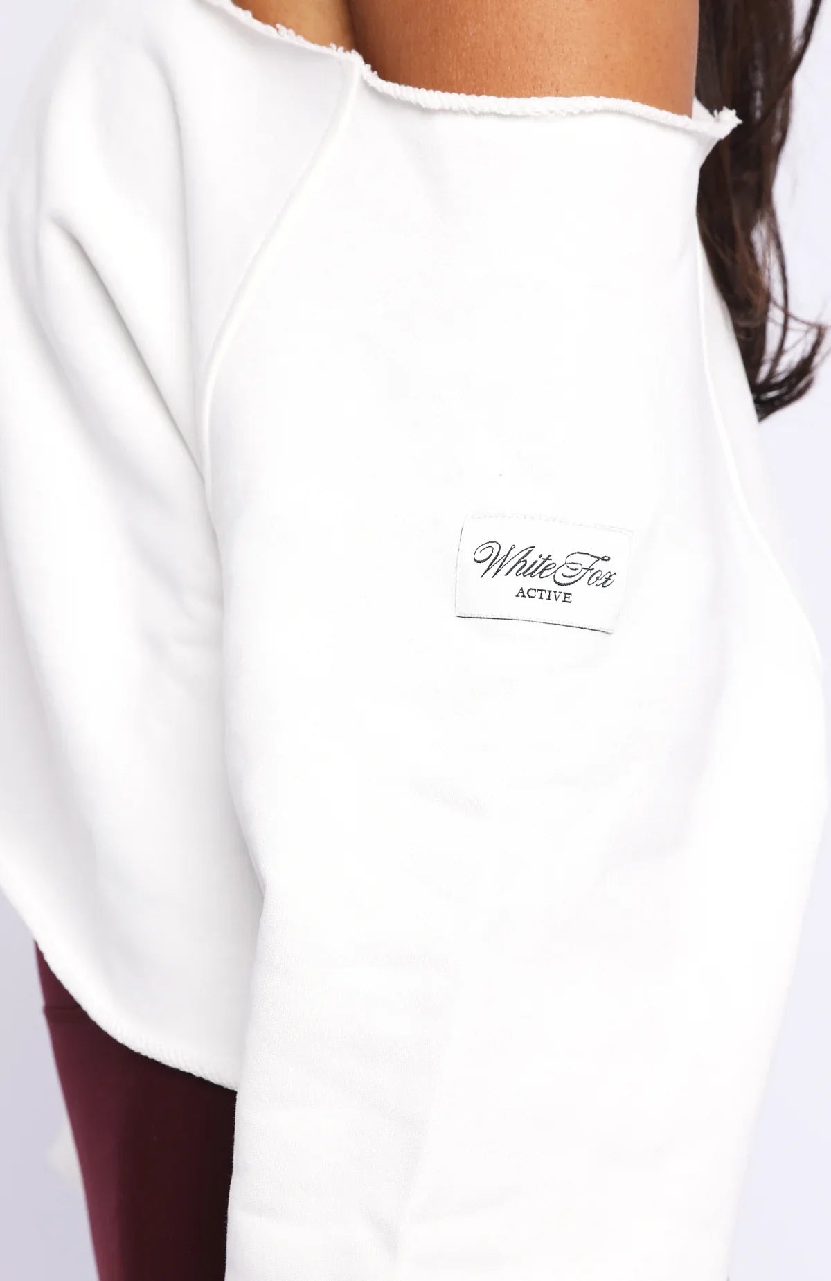 Keep It Rolling Cropped Off Shoulder Sweater Off White